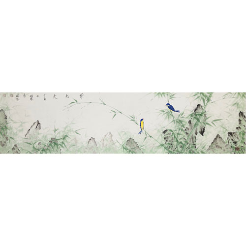 名家康国栋《舞九天》横幅竹子题材作品
